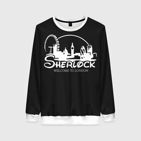 Женский свитшот 3D с принтом Sherlock в городе Новоалтайск, 100% полиэстер с мягким внутренним слоем | круглый вырез горловины, мягкая резинка на манжетах и поясе, свободная посадка по фигуре | 221b | bbc | benedict cumberbatch | john watson | mark gatiss | martin freeman | sherlock holmes | steven moffat | бейкер | джон ватсон | мориарти | стрит | шерлок