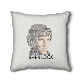 Подушка 3D с принтом Sherlock в городе Новоалтайск, наволочка – 100% полиэстер, наполнитель – холлофайбер (легкий наполнитель, не вызывает аллергию). | состоит из подушки и наволочки. Наволочка на молнии, легко снимается для стирки | 221b | bbc | benedict cumberbatch | john watson | mark gatiss | martin freeman | sherlock holmes | steven moffat | бейкер | джон ватсон | мориарти | стрит | шерлок