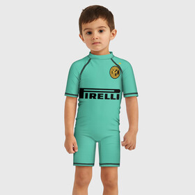 Детский купальный костюм 3D с принтом Lukaku away 19 20 в городе Новоалтайск, Полиэстер 85%, Спандекс 15% | застежка на молнии на спине | champions | inter | italy | league | seria a | италия | лига чемпионов | лукаку | серия а