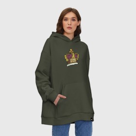 Худи SuperOversize хлопок с принтом King of S#!T в городе Новоалтайск, 70% хлопок, 30% полиэстер, мягкий начес внутри | карман-кенгуру, эластичная резинка на манжетах и по нижней кромке, двухслойный капюшон
 | 4сезон | rick and morty | мультсериал | рик и морти