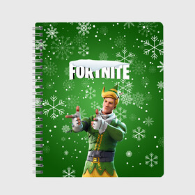 Тетрадь с принтом FORTNITE НОВОГОДНИЙ в городе Новоалтайск, 100% бумага | 48 листов, плотность листов — 60 г/м2, плотность картонной обложки — 250 г/м2. Листы скреплены сбоку удобной пружинной спиралью. Уголки страниц и обложки скругленные. Цвет линий — светло-серый
 | 2020 | christmas | fortnite | snow | winter | winter is coming | зима близко | игра | новогодний | новый год | новый год 2020 | персонаж | снег | снежинки | фортнайт | фортнайт новогодний