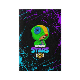 Обложка для паспорта матовая кожа с принтом BRAWL STARS LEON SHARK в городе Новоалтайск, натуральная матовая кожа | размер 19,3 х 13,7 см; прозрачные пластиковые крепления | brawl stars | bull | colt | crow | leon | leon shark | shark | stars | акула | берли | ворон | динамайк | кольт | леон | леон акула | нита | спайк | шелли | эль примо