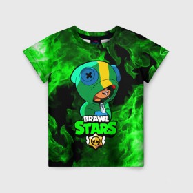 Детская футболка 3D с принтом Brawl Stars LEON в городе Новоалтайск, 100% гипоаллергенный полиэфир | прямой крой, круглый вырез горловины, длина до линии бедер, чуть спущенное плечо, ткань немного тянется | Тематика изображения на принте: 8 bit | 8 бит | brawl | brawl stars | crow | leon | stars | бравл | бравл старс | браво старс | игра | компьютерная | кров | леон | огонь | онлайн | пламя | старс