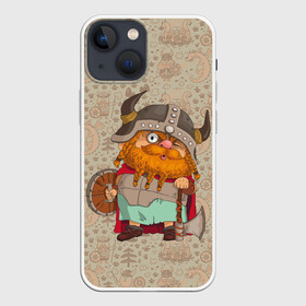 Чехол для iPhone 13 mini с принтом Мультяшный викинг в городе Новоалтайск,  |  | viking | vikings | викинг | викинги | воин | русь | скандинавы | славяне | язычник