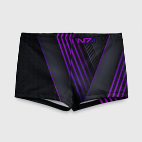 Детские купальные плавки 3D с принтом Mass Effect N7 в городе Новоалтайск, Полиэстер 85%, Спандекс 15% | Слитный крой, подклад по переду изделия, узкие бретели | Тематика изображения на принте: andromeda | bioware | n7 | shepard | shooter | геты | жнецы | инженер | масс эффект | разведчик | солдат | страж | цербер | штурмовик | шутер