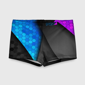 Детские купальные плавки 3D с принтом  Mass Effect N7 в городе Новоалтайск, Полиэстер 85%, Спандекс 15% | Слитный крой, подклад по переду изделия, узкие бретели | Тематика изображения на принте: andromeda | bioware | n7 | shepard | shooter | геты | жнецы | инженер | масс эффект | разведчик | солдат | страж | цербер | штурмовик | шутер