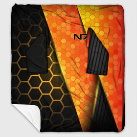 Плед с рукавами с принтом Mass Effect N7 в городе Новоалтайск, 100% полиэстер | Закругленные углы, все края обработаны. Ткань не мнется и не растягивается. Размер 170*145 | andromeda | bioware | n7 | shepard | shooter | геты | жнецы | инженер | масс эффект | разведчик | солдат | страж | цербер | штурмовик | шутер