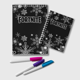 Блокнот с принтом Fortnite Новогодний в городе Новоалтайск, 100% бумага | 48 листов, плотность листов — 60 г/м2, плотность картонной обложки — 250 г/м2. Листы скреплены удобной пружинной спиралью. Цвет линий — светло-серый
 | battle | christmas | claus | fortnite | merry | santa | save | season | the | world | битва | борьба | зомби | королевская | олени | рождество | снежинки | стратегия | фортнайт