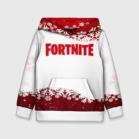 Детская толстовка 3D с принтом Fortnite Новогодний в городе Новоалтайск, 100% полиэстер | двухслойный капюшон со шнурком для регулировки, мягкие манжеты на рукавах и по низу толстовки, спереди карман-кенгуру с мягким внутренним слоем | battle | christmas | claus | fortnite | merry | santa | save | season | the | world | битва | борьба | зомби | королевская | олени | рождество | снежинки | стратегия | фортнайт