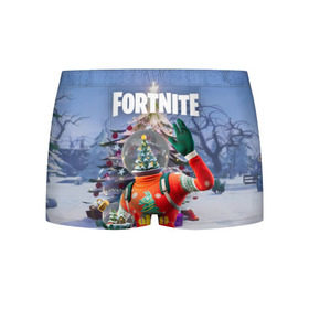 Мужские трусы 3D с принтом Fortnite Новогодний в городе Новоалтайск, 50% хлопок, 50% полиэстер | классическая посадка, на поясе мягкая тканевая резинка | christmas | epic games | fortnite | игры | новый год | рождество | фортнайт