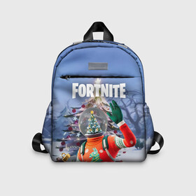 Детский рюкзак 3D с принтом Fortnite Новогодний в городе Новоалтайск, 100% полиэстер | лямки с регулируемой длиной, сверху петелька, чтобы рюкзак можно было повесить на вешалку. Основное отделение закрывается на молнию, как и внешний карман. Внутри дополнительный карман. По бокам два дополнительных кармашка | christmas | epic games | fortnite | игры | новый год | рождество | фортнайт