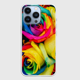 Чехол для iPhone 13 Pro с принтом Разноцветные розы в городе Новоалтайск,  |  | Тематика изображения на принте: букет | букеты | природа | природный | разноцветная | разноцветные | растение | растения | роза | розочка | розочки | розы | флора | цветной | цветные | цветок | цветочек | цветочки | цветы