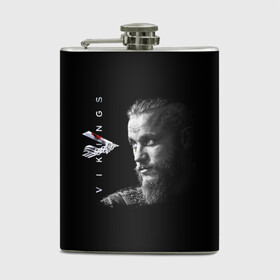 Фляга с принтом Vikings в городе Новоалтайск, металлический корпус | емкость 0,22 л, размер 125 х 94 мм. Виниловая наклейка запечатывается полностью | mgm television | vikings | викинги | майкл хёрст | скандинавия
