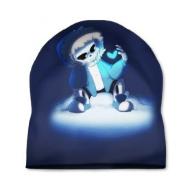 Шапка 3D с принтом UNDERTALE в городе Новоалтайск, 100% полиэстер | универсальный размер, печать по всей поверхности изделия | sans | undertale | андертале | андертейл | игра | подземная история | подземная сказка | санс | ундертале | фриск | чара