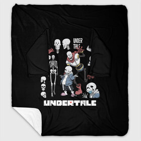 Плед с рукавами с принтом UNDERTALE в городе Новоалтайск, 100% полиэстер | Закругленные углы, все края обработаны. Ткань не мнется и не растягивается. Размер 170*145 | chara | frisk | sans | undertale | андертале | андертейл | игра | подземная история | подземная сказка | санс | ундертале | фриск | чара