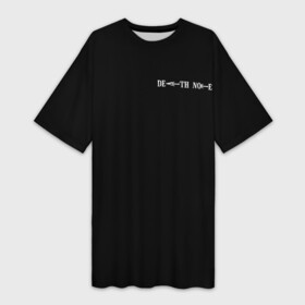 Платье-футболка 3D с принтом Тетрадь Смерти в городе Новоалтайск,  |  | death note | logo | minimal | логотип | минималистично