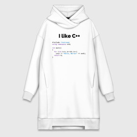 Платье-худи хлопок с принтом Мне нравится C++ в городе Новоалтайск,  |  | c++ | программирование | программирования | программист | язык