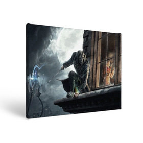 Холст прямоугольный с принтом Dishonored в городе Новоалтайск, 100% ПВХ |  | attano | corvo | dishonored | emily | kaldwin | аттано | колдуин | корво | эмили