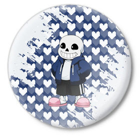 Значок с принтом UNDERTALE в городе Новоалтайск,  металл | круглая форма, металлическая застежка в виде булавки | Тематика изображения на принте: chara | frisk | sans | undertale | андертале | андертейл | игра | подземная история | подземная сказка | санс | ундертале | фриск | чара