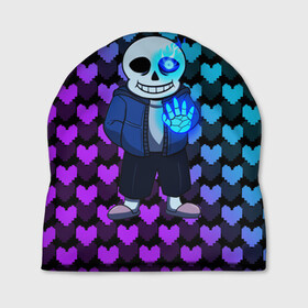 Шапка 3D с принтом UNDERTALE в городе Новоалтайск, 100% полиэстер | универсальный размер, печать по всей поверхности изделия | chara | frisk | sans | undertale | андертале | андертейл | игра | подземная история | подземная сказка | санс | ундертале | фриск | чара