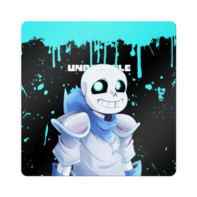 Магнит виниловый Квадрат с принтом UNDERTALE в городе Новоалтайск, полимерный материал с магнитным слоем | размер 9*9 см, закругленные углы | Тематика изображения на принте: chara | frisk | sans | undertale | андертале | андертейл | игра | подземная история | подземная сказка | санс | ундертале | фриск | чара
