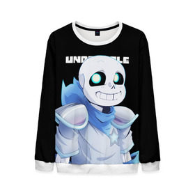 Мужской свитшот 3D с принтом UNDERTALE в городе Новоалтайск, 100% полиэстер с мягким внутренним слоем | круглый вырез горловины, мягкая резинка на манжетах и поясе, свободная посадка по фигуре | Тематика изображения на принте: chara | frisk | sans | undertale | андертале | андертейл | игра | подземная история | подземная сказка | санс | ундертале | фриск | чара