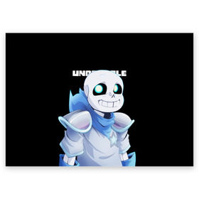 Поздравительная открытка с принтом UNDERTALE в городе Новоалтайск, 100% бумага | плотность бумаги 280 г/м2, матовая, на обратной стороне линовка и место для марки
 | Тематика изображения на принте: chara | frisk | sans | undertale | андертале | андертейл | игра | подземная история | подземная сказка | санс | ундертале | фриск | чара