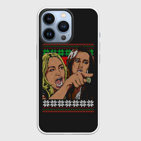 Чехол для iPhone 13 Pro с принтом Woman Yelling at Cat в городе Новоалтайск,  |  | Тематика изображения на принте: cat | cats | christmas | mem | meme | memes | new year | xmas | вязаный | женщина | кот | кричит | мем | мемы | на кота | новый год | рождество | свитер