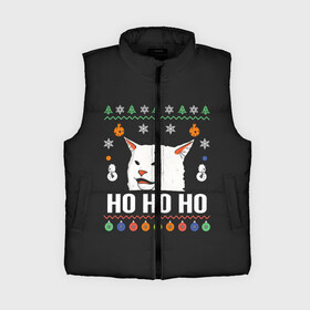 Женский жилет утепленный 3D с принтом Woman Yelling at Cat в городе Новоалтайск,  |  | cat | cats | christmas | mem | meme | memes | new year | xmas | вязаный | женщина | кот | кричит | мем | мемы | на кота | новый год | рождество | свитер