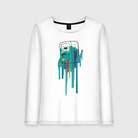 Женский лонгслив хлопок с принтом БиМо Adventure Time в городе Новоалтайск, 100% хлопок |  | adventure time | dsgnosadchaya | vdosadir | бимо | время приключений | пендлтон уорд