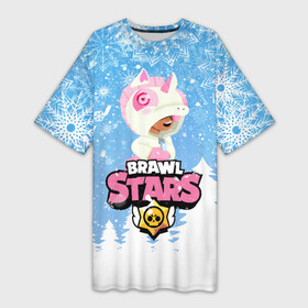 Платье-футболка 3D с принтом Brawl Stars Leon Unicorn в городе Новоалтайск,  |  | 2020 | brawl | brawl stars | christmas | leon | new year | stars | бравл старс | брол старс | единорог | зима | игра | леон | новогодний | новый год | рождество | снег | снежинки