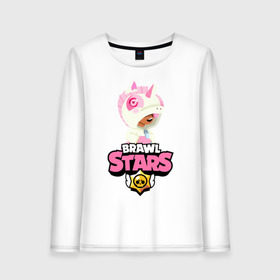 Женский лонгслив хлопок с принтом Brawl Stars Leon Unicorn в городе Новоалтайск, 100% хлопок |  | brawl | brawl stars | leon | stars | unicorn | бравл старс | брол старс | единорог | игра | леон | мобильная игра | мобильные игры