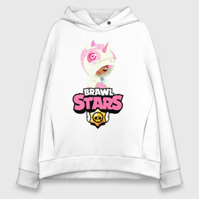 Женское худи Oversize хлопок с принтом Brawl Stars Leon Unicorn в городе Новоалтайск, френч-терри — 70% хлопок, 30% полиэстер. Мягкий теплый начес внутри —100% хлопок | боковые карманы, эластичные манжеты и нижняя кромка, капюшон на магнитной кнопке | brawl | brawl stars | leon | stars | unicorn | бравл старс | брол старс | единорог | игра | леон | мобильная игра | мобильные игры