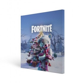 Холст квадратный с принтом Fortnite Новогодний в городе Новоалтайск, 100% ПВХ |  | christmas | epic games | fortnite | игры | новый год | рождество | фортнайт