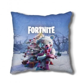 Подушка 3D с принтом Fortnite Новогодний в городе Новоалтайск, наволочка – 100% полиэстер, наполнитель – холлофайбер (легкий наполнитель, не вызывает аллергию). | состоит из подушки и наволочки. Наволочка на молнии, легко снимается для стирки | christmas | epic games | fortnite | игры | новый год | рождество | фортнайт