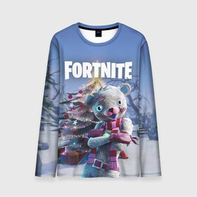 Мужской лонгслив 3D с принтом Fortnite Новогодний в городе Новоалтайск, 100% полиэстер | длинные рукава, круглый вырез горловины, полуприлегающий силуэт | christmas | epic games | fortnite | игры | новый год | рождество | фортнайт