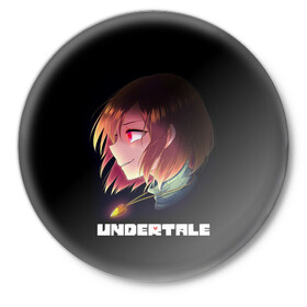 Значок с принтом UNDERTALE в городе Новоалтайск,  металл | круглая форма, металлическая застежка в виде булавки | chara | frisk | sans | undertale | андертале | андертейл | игра | подземная сказка | санс | ундертале | фриск | чара