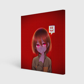 Холст квадратный с принтом UNDERTALE в городе Новоалтайск, 100% ПВХ |  | chara | frisk | sans | undertale | андертале | андертейл | игра | подземная сказка | санс | ундертале | фриск | чара