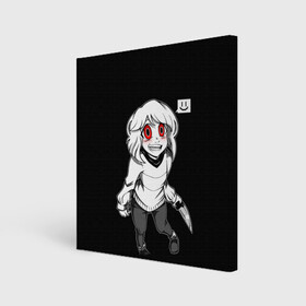 Холст квадратный с принтом UNDERTALE в городе Новоалтайск, 100% ПВХ |  | chara | frisk | sans | undertale | андертале | андертейл | игра | подземная сказка | санс | ундертале | фриск | чара