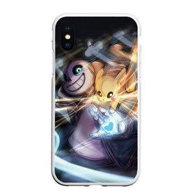 Чехол для iPhone XS Max матовый с принтом UNDERTALE в городе Новоалтайск, Силикон | Область печати: задняя сторона чехла, без боковых панелей | chara | frisk | sans | undertale | андертале | андертейл | игра | пика | пикачу | подземная история | подземная сказка | покемон | санс | ундертале | фриск | чара