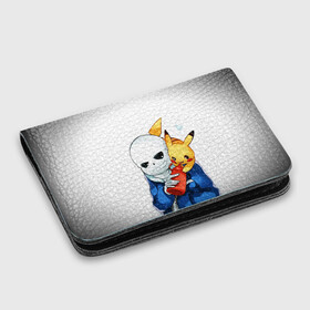 Картхолдер с принтом с принтом UNDERTALE в городе Новоалтайск, натуральная матовая кожа | размер 7,3 х 10 см; кардхолдер имеет 4 кармана для карт; | chara | frisk | sans | undertale | андертале | андертейл | игра | пика | пикачу | подземная история | подземная сказка | покемон | санс | ундертале | фриск | чара
