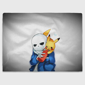 Плед 3D с принтом UNDERTALE в городе Новоалтайск, 100% полиэстер | закругленные углы, все края обработаны. Ткань не мнется и не растягивается | chara | frisk | sans | undertale | андертале | андертейл | игра | пика | пикачу | подземная история | подземная сказка | покемон | санс | ундертале | фриск | чара