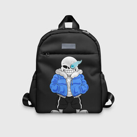 Детский рюкзак 3D с принтом UNDERTALE в городе Новоалтайск, 100% полиэстер | лямки с регулируемой длиной, сверху петелька, чтобы рюкзак можно было повесить на вешалку. Основное отделение закрывается на молнию, как и внешний карман. Внутри дополнительный карман. По бокам два дополнительных кармашка | Тематика изображения на принте: chara | frisk | sans | undertale | андертале | андертейл | игра | подземная история | подземная сказка | санс | ундертале | фриск | чара