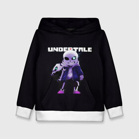 Детская толстовка 3D с принтом UNDERTALE в городе Новоалтайск, 100% полиэстер | двухслойный капюшон со шнурком для регулировки, мягкие манжеты на рукавах и по низу толстовки, спереди карман-кенгуру с мягким внутренним слоем | chara | frisk | sans | undertale | андертале | андертейл | игра | подземная история | подземная сказка | санс | ундертале | фриск | чара