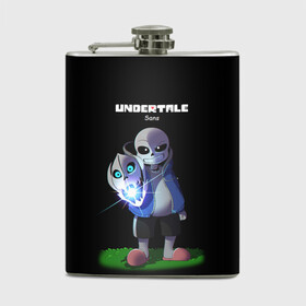 Фляга с принтом UNDERTALE в городе Новоалтайск, металлический корпус | емкость 0,22 л, размер 125 х 94 мм. Виниловая наклейка запечатывается полностью | chara | frisk | sans | undertale | андертале | андертейл | игра | подземная история | подземная сказка | санс | ундертале | фриск | чара