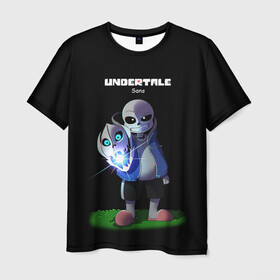 Мужская футболка 3D с принтом UNDERTALE в городе Новоалтайск, 100% полиэфир | прямой крой, круглый вырез горловины, длина до линии бедер | chara | frisk | sans | undertale | андертале | андертейл | игра | подземная история | подземная сказка | санс | ундертале | фриск | чара