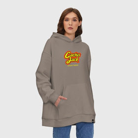 Худи SuperOversize хлопок с принтом Cactus Jack в городе Новоалтайск, 70% хлопок, 30% полиэстер, мягкий начес внутри | карман-кенгуру, эластичная резинка на манжетах и по нижней кромке, двухслойный капюшон
 | reeses puffs | travis scott | джэк | кактус | трэвис скотт