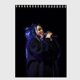 Скетчбук с принтом BILLIE EILISH в городе Новоалтайск, 100% бумага
 | 48 листов, плотность листов — 100 г/м2, плотность картонной обложки — 250 г/м2. Листы скреплены сверху удобной пружинной спиралью | ayelish | bad guy | bellyache | bilie eilish | bilie elish | billie | billie eilish | eilish | electronic | elish | music | били айлиш | билли айлиш | эйлиш | элиш
