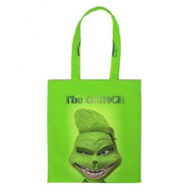 Сумка 3D повседневная с принтом Grinch Face в городе Новоалтайск, 100% полиэстер | Плотность: 200 г/м2; Размер: 34×35 см; Высота лямок: 30 см | christmas | claus | grinch stole | how the | jingle | merry | santa | гринч | гуманоид | диккенс | ктоград | олени | рождество | снежинки | чарльз