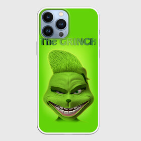 Чехол для iPhone 13 Pro Max с принтом Grinch Face в городе Новоалтайск,  |  | Тематика изображения на принте: christmas | claus | grinch stole | how the | jingle | merry | santa | гринч | гуманоид | диккенс | ктоград | олени | рождество | снежинки | чарльз